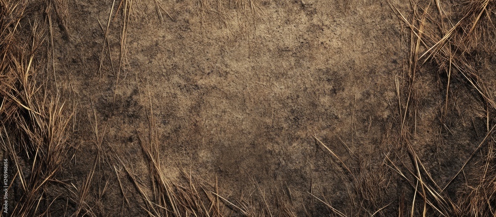 Poster dry grass texture background with natural texture elements for graphic design and text overlay