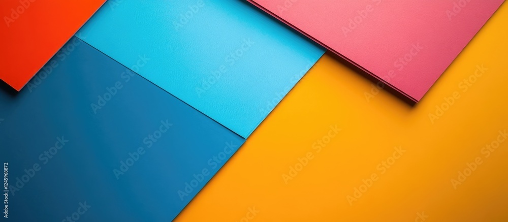 Poster Vibrant color palette for layout design showcasing empty space for creative brainstorming and text insertion