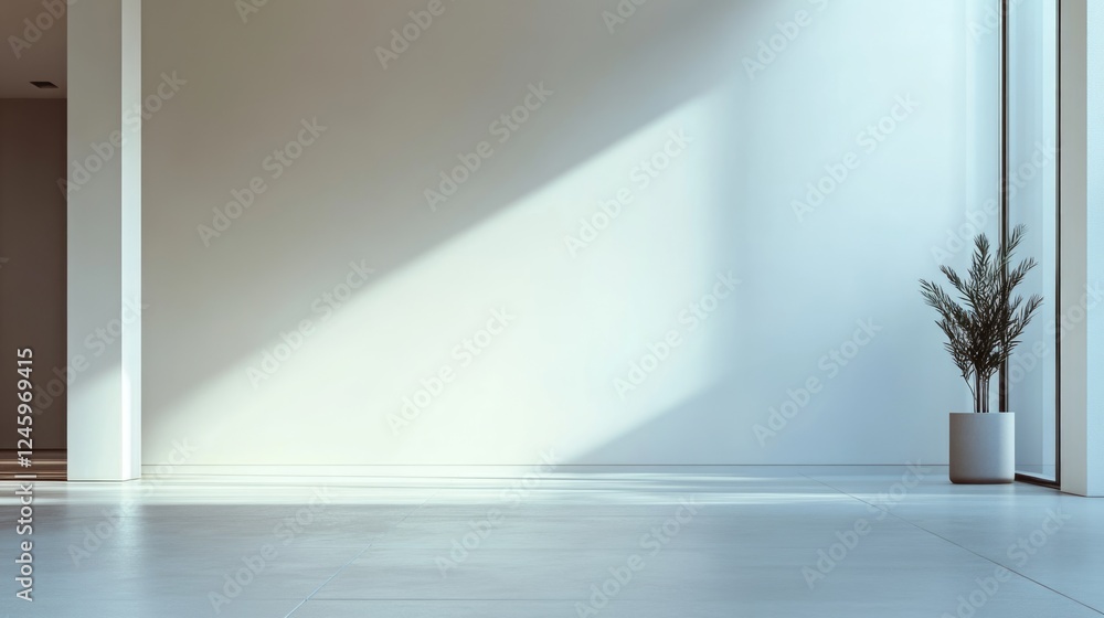 Poster smart home connectivity solutions empty space for text with minimalist design and natural light in m