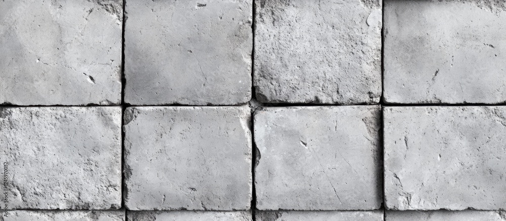 Poster Seamless concrete block texture background ideal for design projects and decorative applications in architecture and interior design.