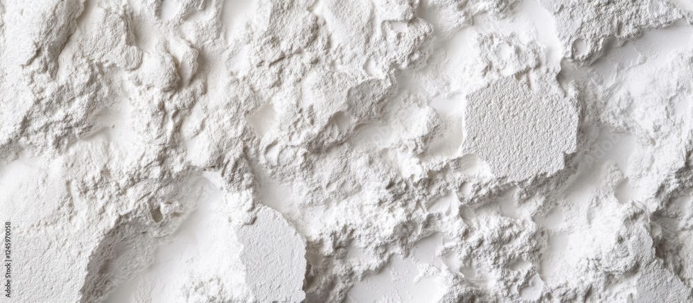 Poster Textured white concrete wall surface with uneven patches for background use in design and architectural applications.