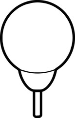 Simple light bulb icon with black border