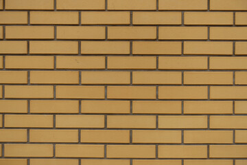 Backdrop - sand yellow smooth brick wall with running bond
