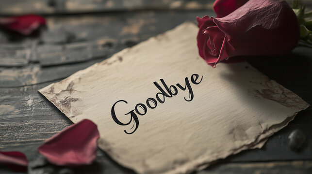 old letter with rose