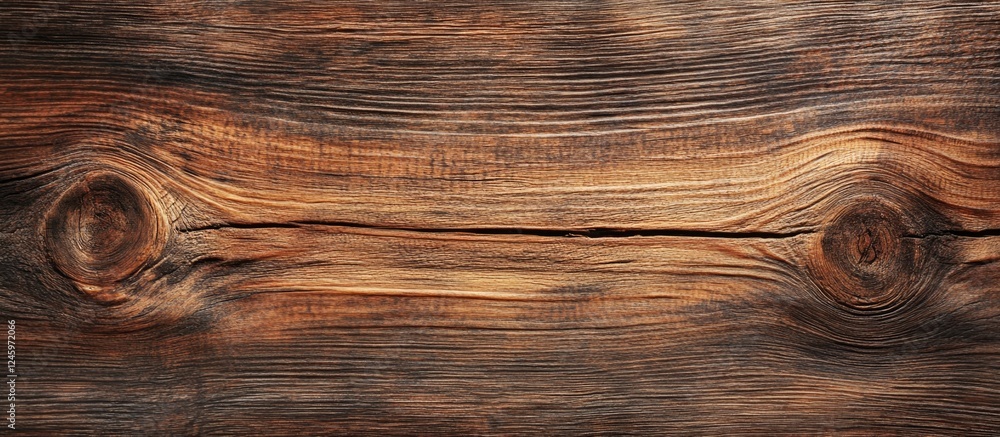 Poster Rustic wood texture background with natural grain patterns suitable for design and decoration projects