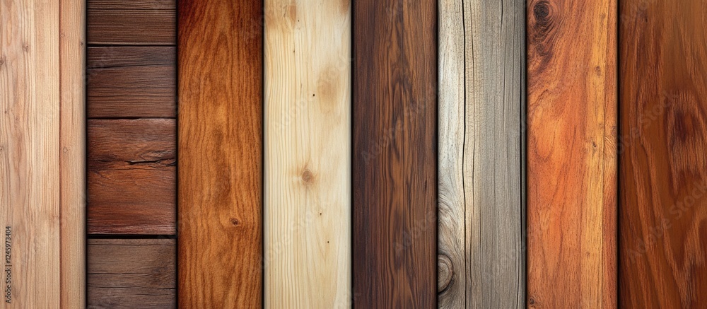 Aufkleber high resolution fake wood print texture background with various natural wood patterns and colors for