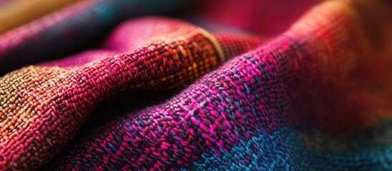Vibrant woven textile texture showcasing rich colors and intricate patterns perfect for backgrounds and design projects.