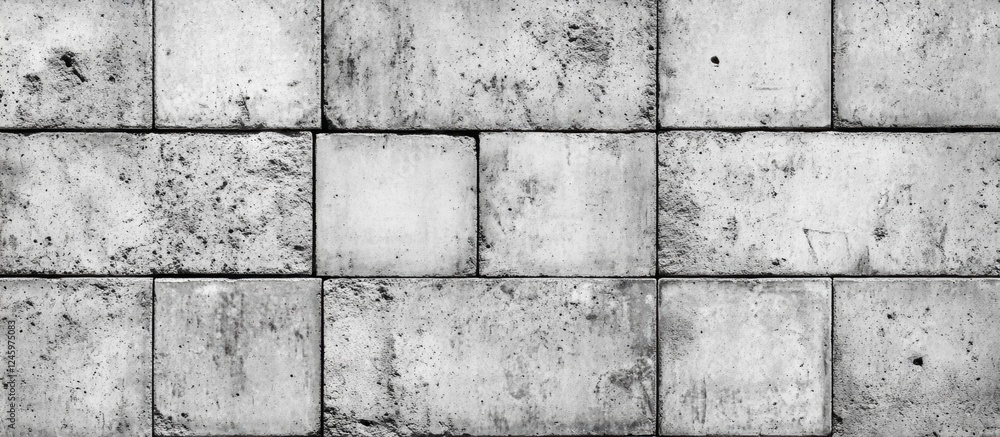 Poster Seamless concrete block texture pattern for versatile design and decoration applications in architectural and interior projects