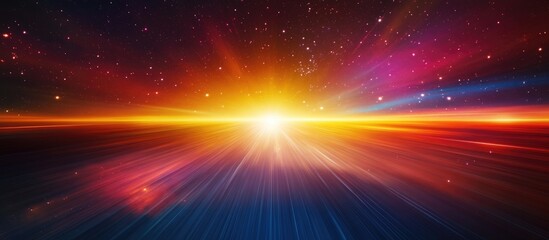 Vibrant cosmic galaxy background showcasing colorful space with ample room for text and creative design elements.