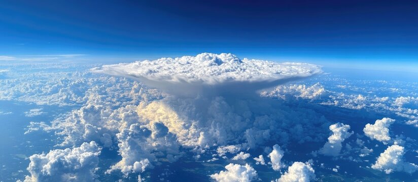 Cumulonimbus calvus cloud formation over North Carolina showcasing dramatic atmospheric phenomena and vibrant sky colors