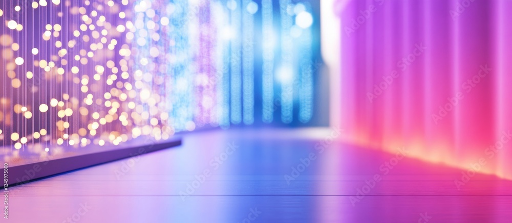 Aufkleber Corporate New Year Celebration Background with Colorful Lights and Empty Space for Text Usage