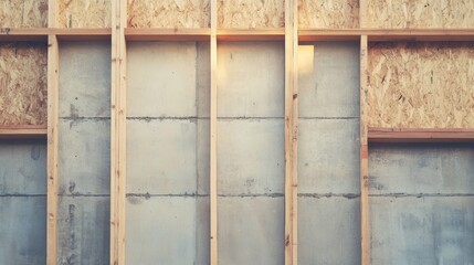 Construction of New Building Exterior Walls with Text Space for Advertising or Informational Use