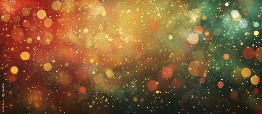 Poster colorful bokeh festive background with abstract defocused lights in warm hues creating a joyful and 