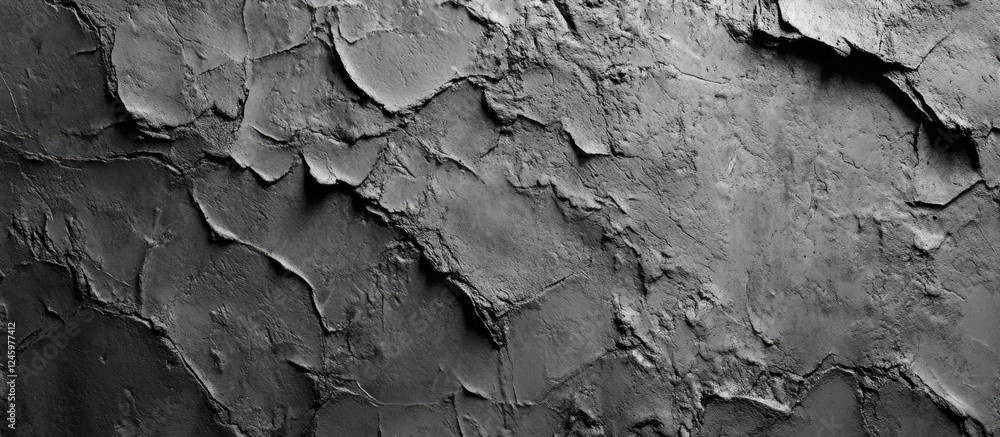Poster Textured gray concrete surface with a rugged and uneven appearance suitable for backgrounds and design elements in various projects.