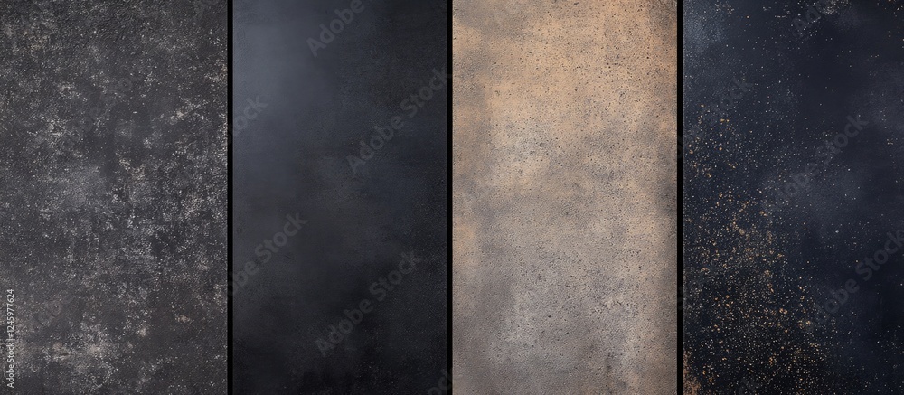 Poster Dark textured concrete and asphalt wallpaper collection with gradient variations ideal for backgrounds and design projects.