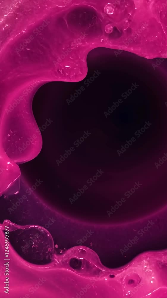 Poster vibrant swirling patterns in deep shades of pink creating a mesmerizing abstract design