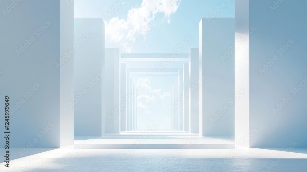 Poster Digital Concept of Infinite Pathway with Empty Space for Text Representation of Business Alignment and Strategy in Data Management