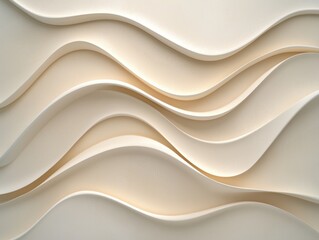Obraz premium Abstract flowing beige wave pattern background.