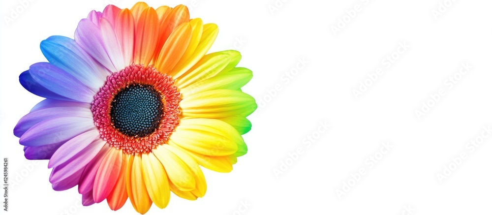 Aufkleber vibrant gerbera flower on a bright background with ample copy space for text or design elements. per
