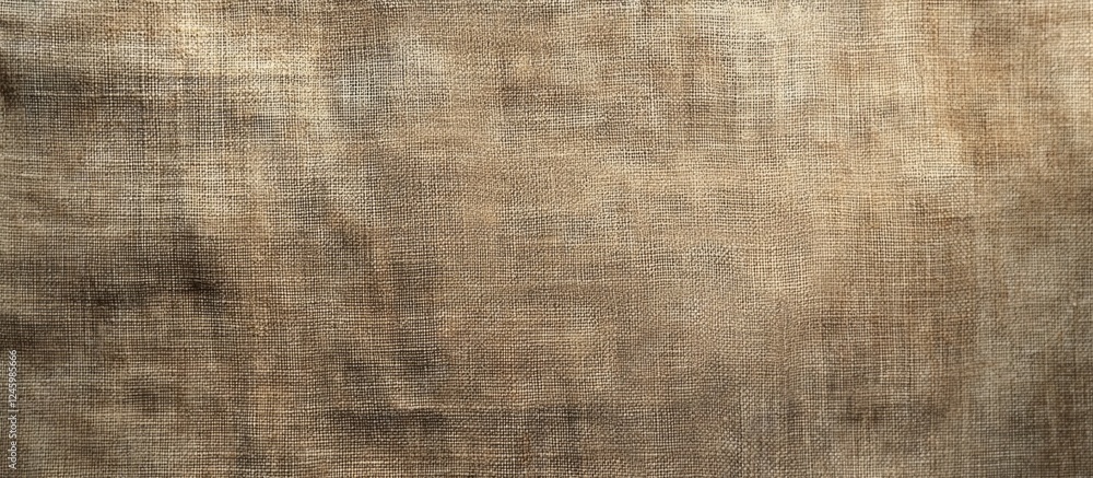 Poster brown linen fabric texture with a smooth finish showcasing natural fibers and a soft, neutral backgr