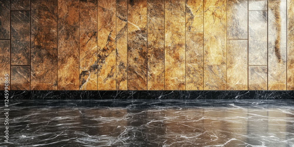 Poster elegant marble floor and textured wall setup for showcasing products or artwork with ample empty spa