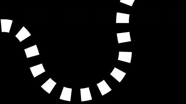 Dashes line on black background 4k animation video