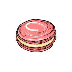 Enjoy the delicious Pink Macaron Dessert with a rich cream filling that impresses gourmet lovers