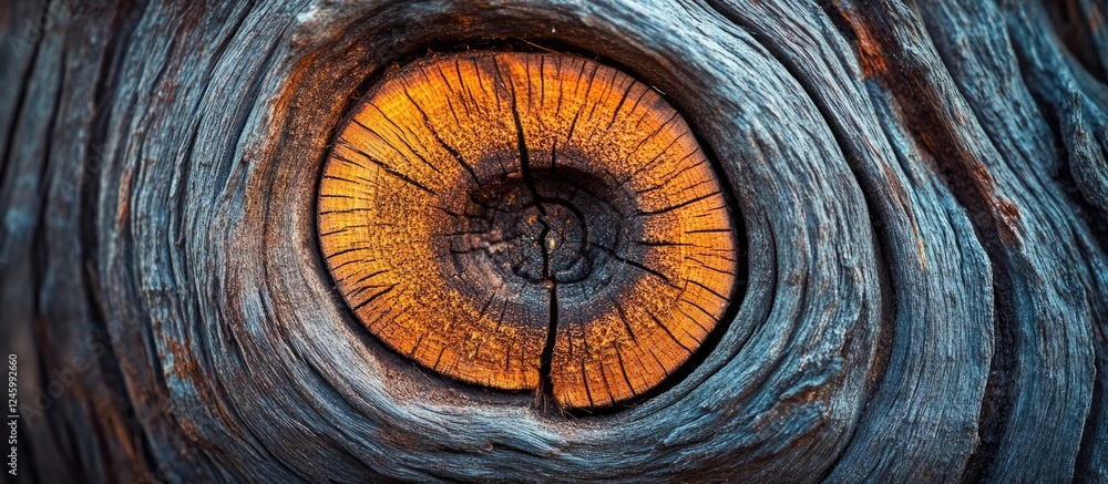 Poster detailed close-up of rustic wooden log texture showcasing intricate patterns and warm hues perfect f
