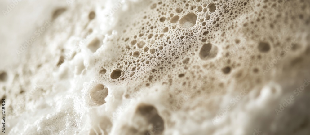Poster abstract close-up background of textured cement stone with bubbles and porous features creating an o