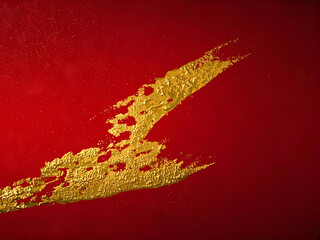 Fototapeta premium Red paper texture background with gold coating, 300dpi