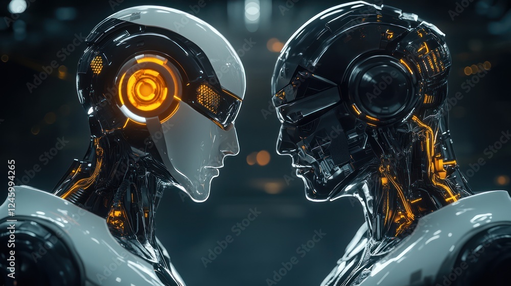 Poster digital confrontation: two advanced robots face off
