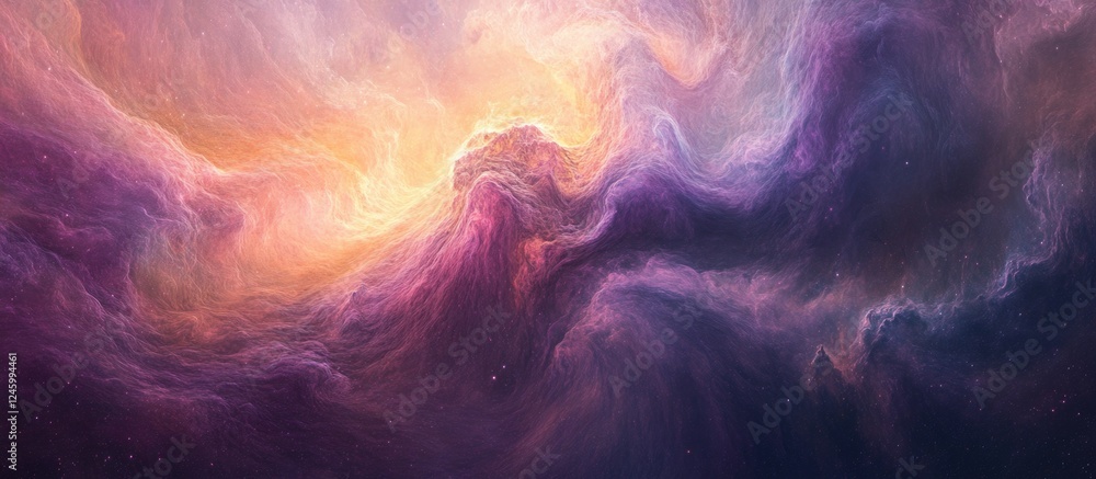 Poster cosmic nebula colorful background abstract art for space-themed projects and designs