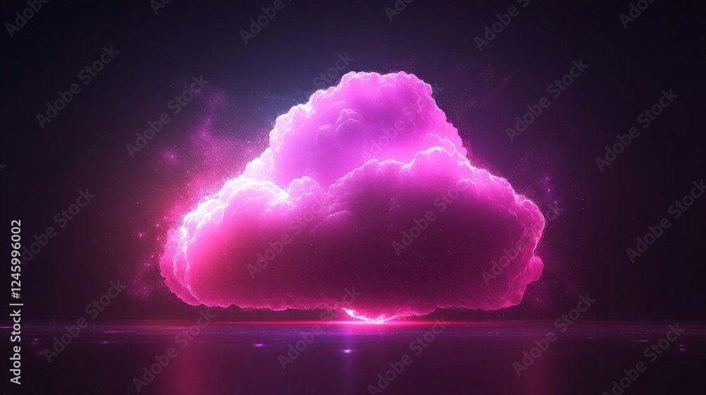 Poster cloud data storage solutions enabling seamless storage on futuristic digital backdrop