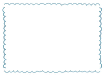 水彩風　シンプル　四角いフレーム　枠