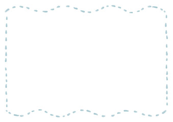 水彩風　シンプル　四角いフレーム　枠