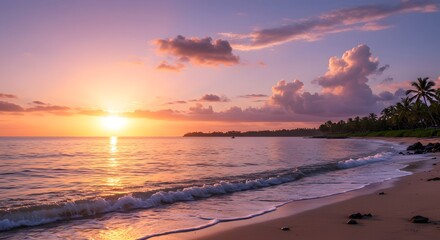 Fototapeta premium Sunset view from the coast