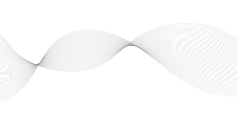 Abstract Gray wavy business and banner curve line background. Digital future technology concept. Line art striped graphic template, banner background. Vector illustration.