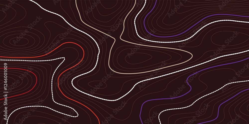 Leinwandbilder the stylized height of the topographic map contour in lines and contours. the concept of a condition