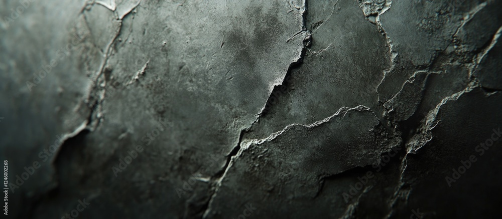 Poster textured wall fragment featuring deep scratches and visible cracks in a dark tone suitable for backg