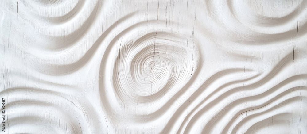 Aufkleber textured white painted wooden wall with intricate wave patterns for backgrounds or design elements i