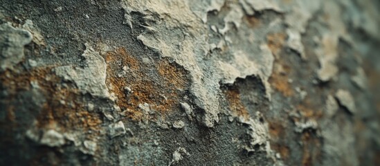 Weathered stone surface texture with peeling layers and rustic colors ideal for backgrounds and natural designs