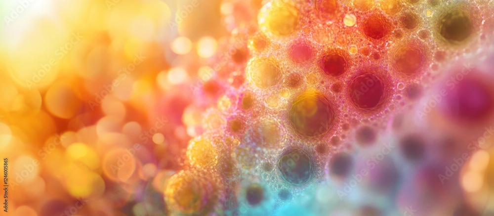 Poster colorful abstract background with soft focus and blurred bubbles creating a dreamy artistic effect s