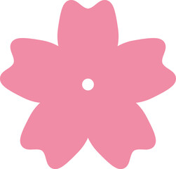 Cherry Peach plum Blossom flower spring flowers flat vector icon set for apps websites or print.