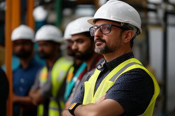 Obraz premium Ensuring Safety and Efficiency in Industrial Sites Generative Ai