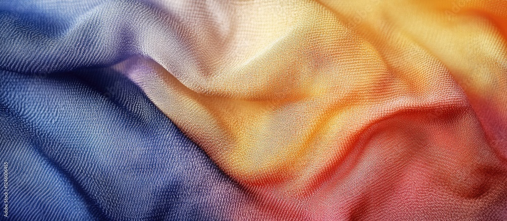 Fototapete gradient fabric texture showcasing smooth color transitions with ample empty space for text integrat