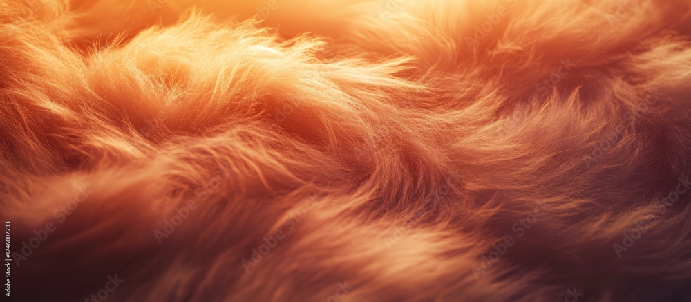 Poster warm fur texture background with soft strands creating a cozy and inviting atmosphere for creative d