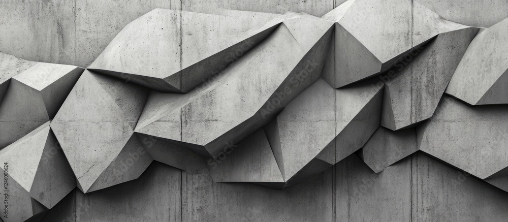 Poster geometric gray abstract concrete wall with texture and empty space for modern design background