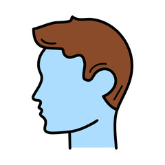 head man avatar character icon vector illustration design graphic doddle style