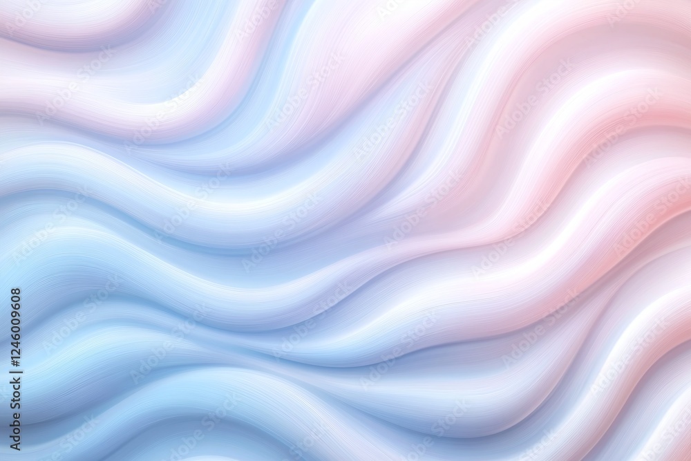 Poster abstract wavy pastel blue and pink gradient texture with flowing lines and smooth design