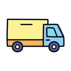 delivery truck vehicle isolated icon vector illustration design